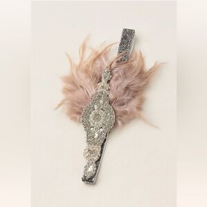 Gatsby Elegant Feather and Silver Embellished Headband
